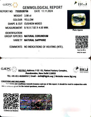 3.95/CT Natural Ceylonese Pukhraj with Govt Lab Certificate-34410